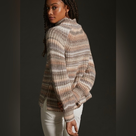 NWT ANTIK BATIK Wool Blend Striped Turtleneck Sweater Medium - Picture 4 of 9